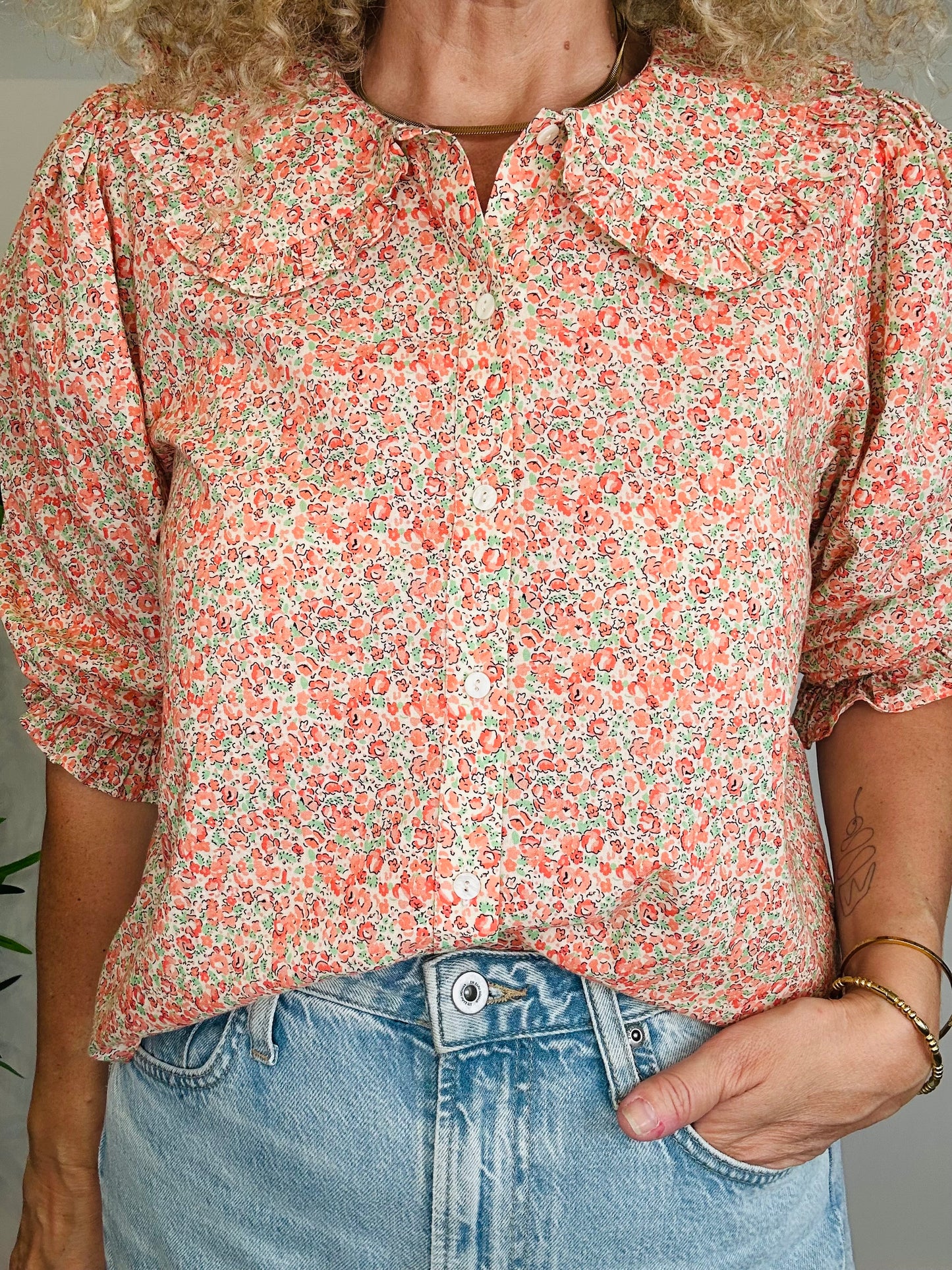 Floral Nika Shirt - Size S