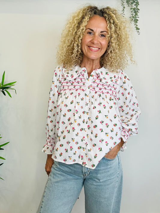 Floral Cotton Shirt - Size S
