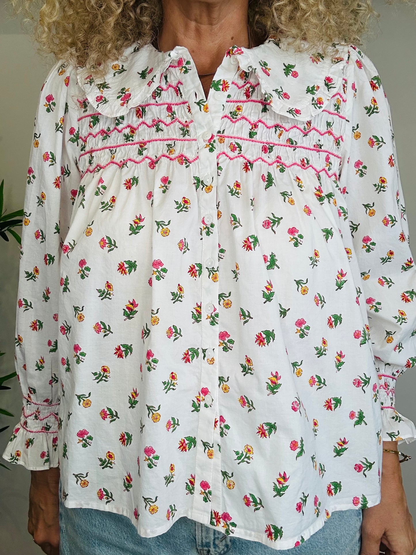 Floral Cotton Shirt - Size S