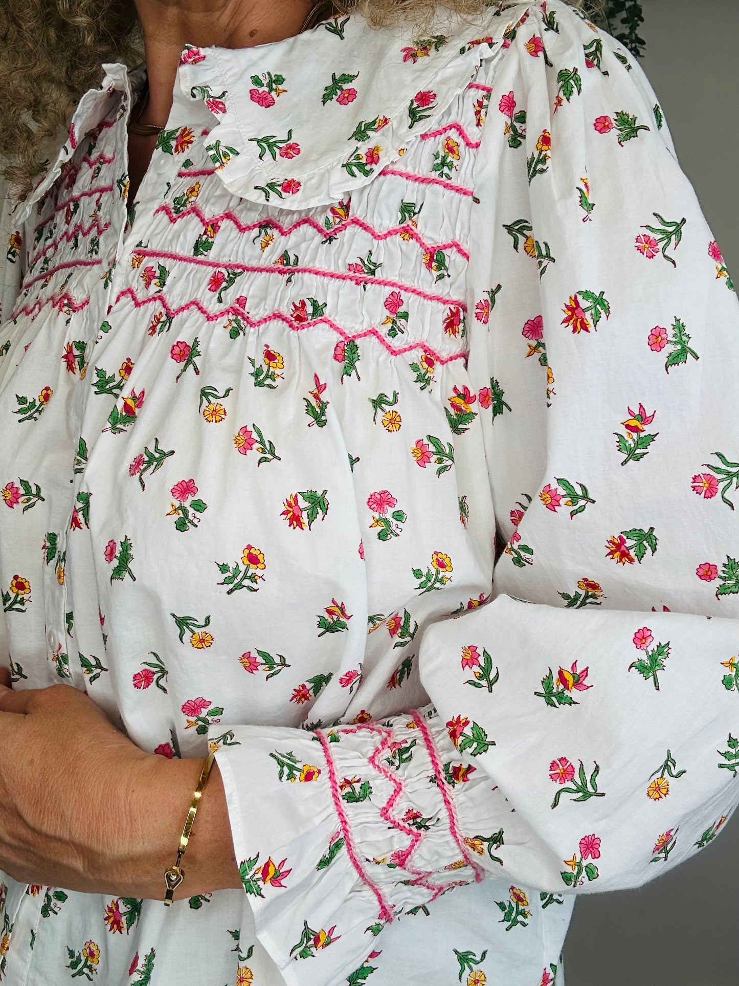 Floral Cotton Shirt - Size S