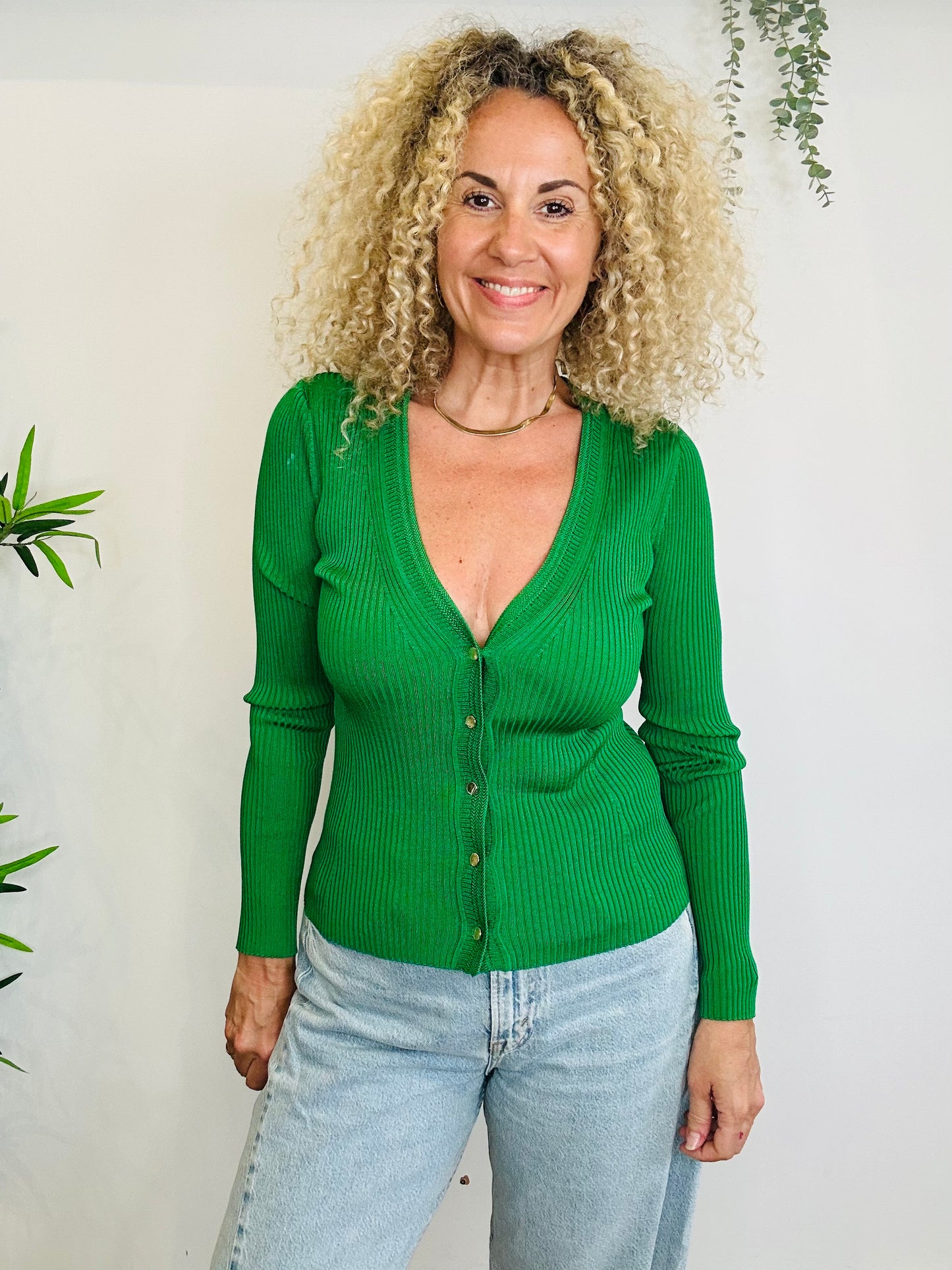Ribbed Cardigan - Size S