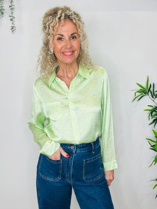 Silk Patterned Shirt - Size M