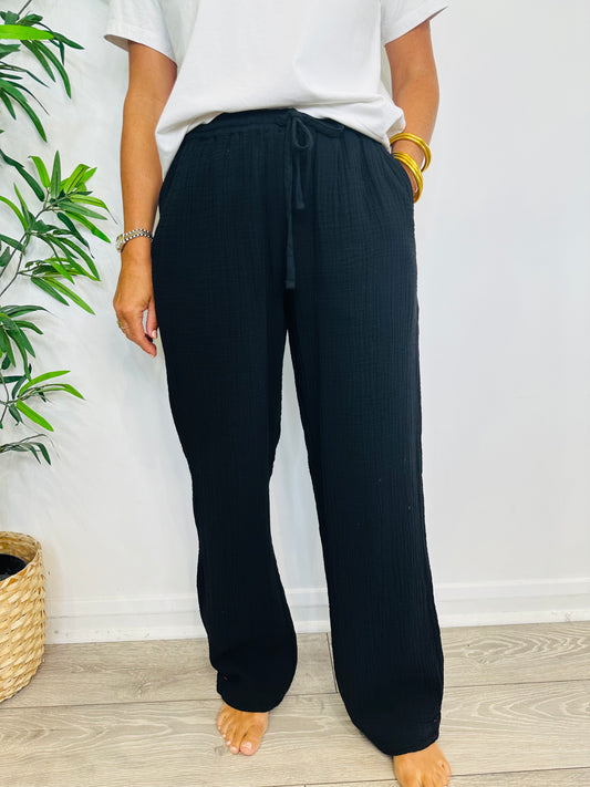 Cheesecloth Devon Trousers - Size S