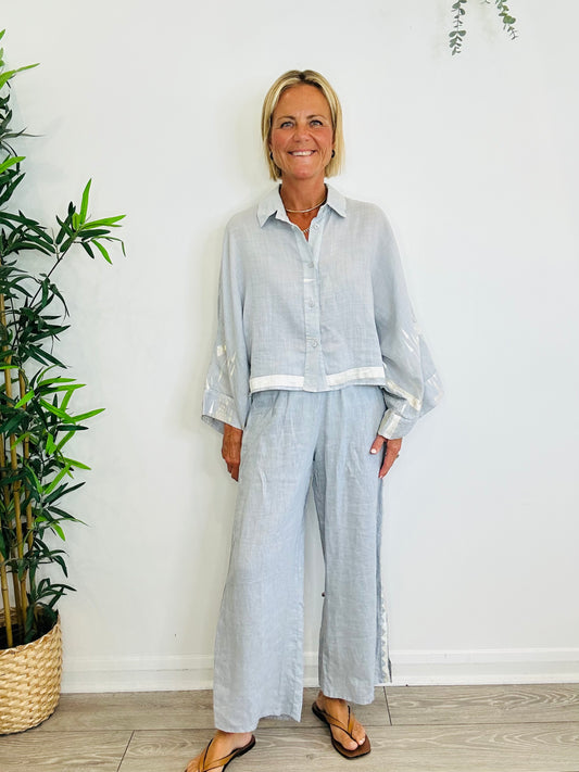 Linen Shirt & Trousers Set - Size S