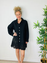 Load image into Gallery viewer, Broderie Shirt Dress - Size L
