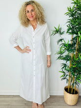 Load image into Gallery viewer, Linen Shirt Dress - Size M/L
