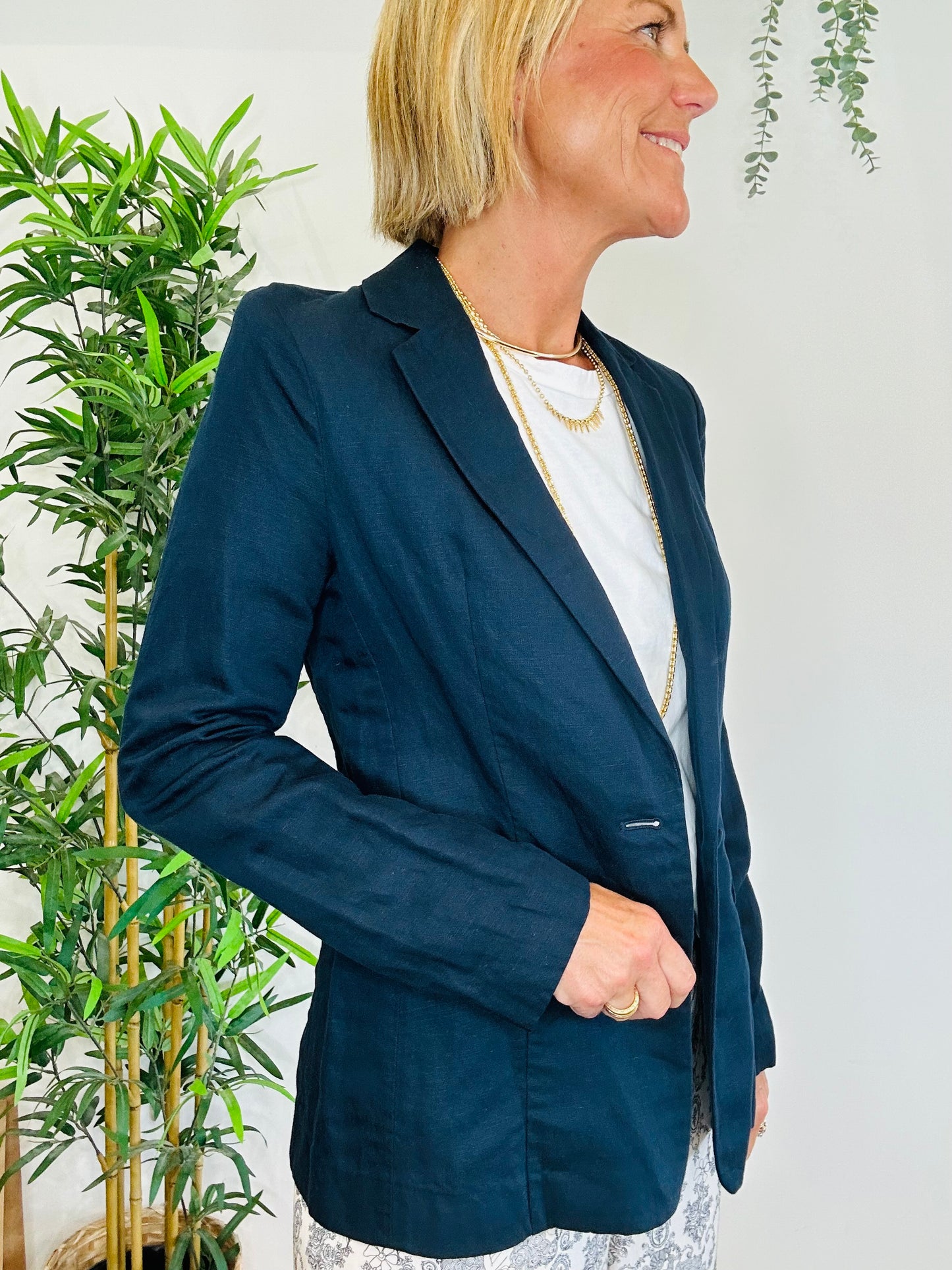 Linen Blazer - Size 8