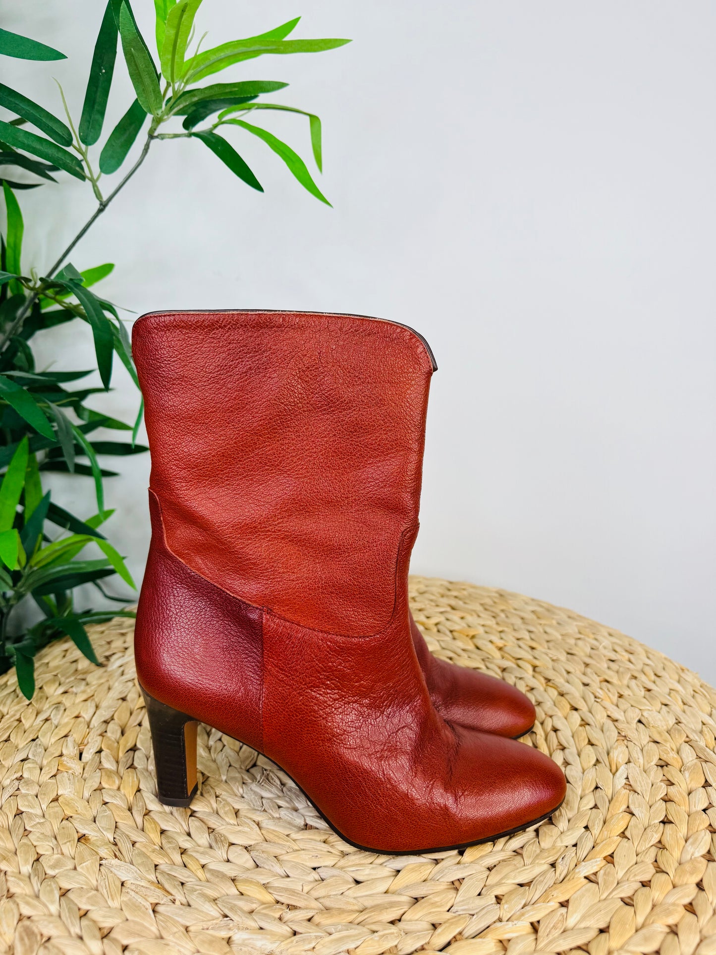 Leather Cidie Boots - Size 38