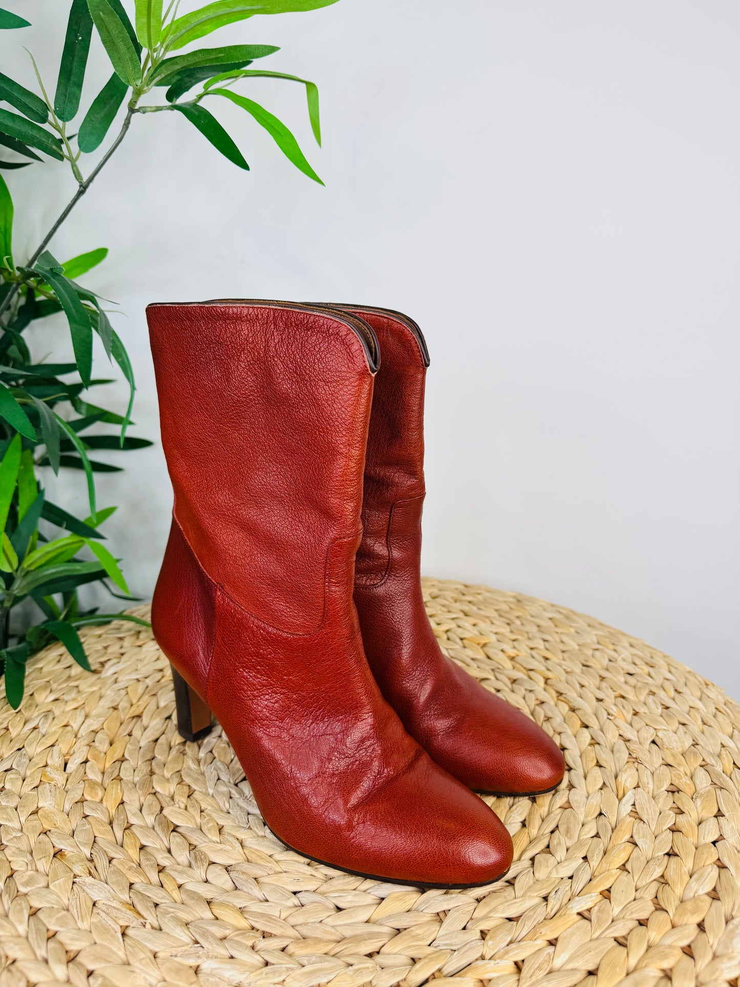 Leather Cidie Boots - Size 38