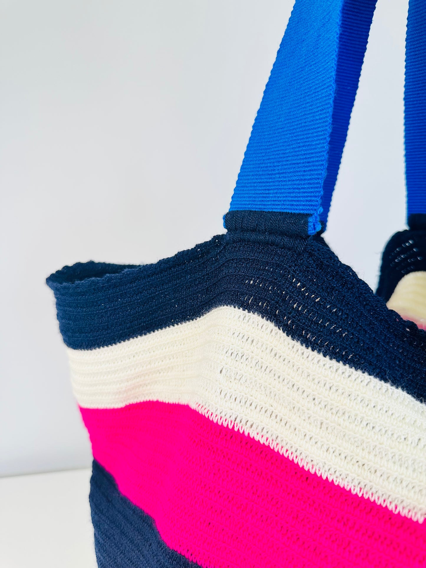 Knitted Pompom Tote