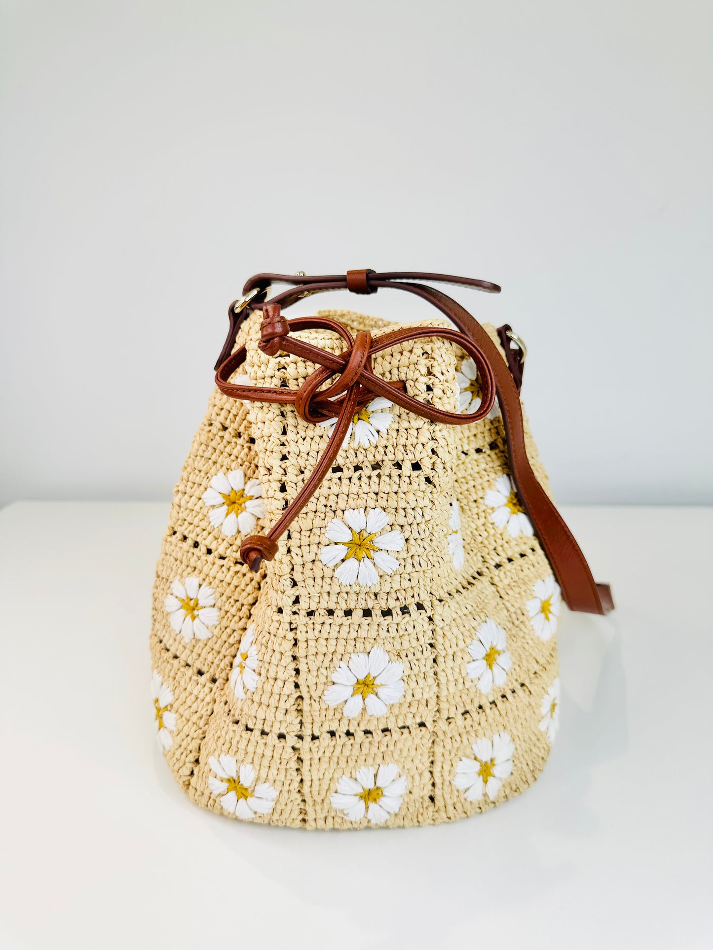 Raffia Bucket Bag