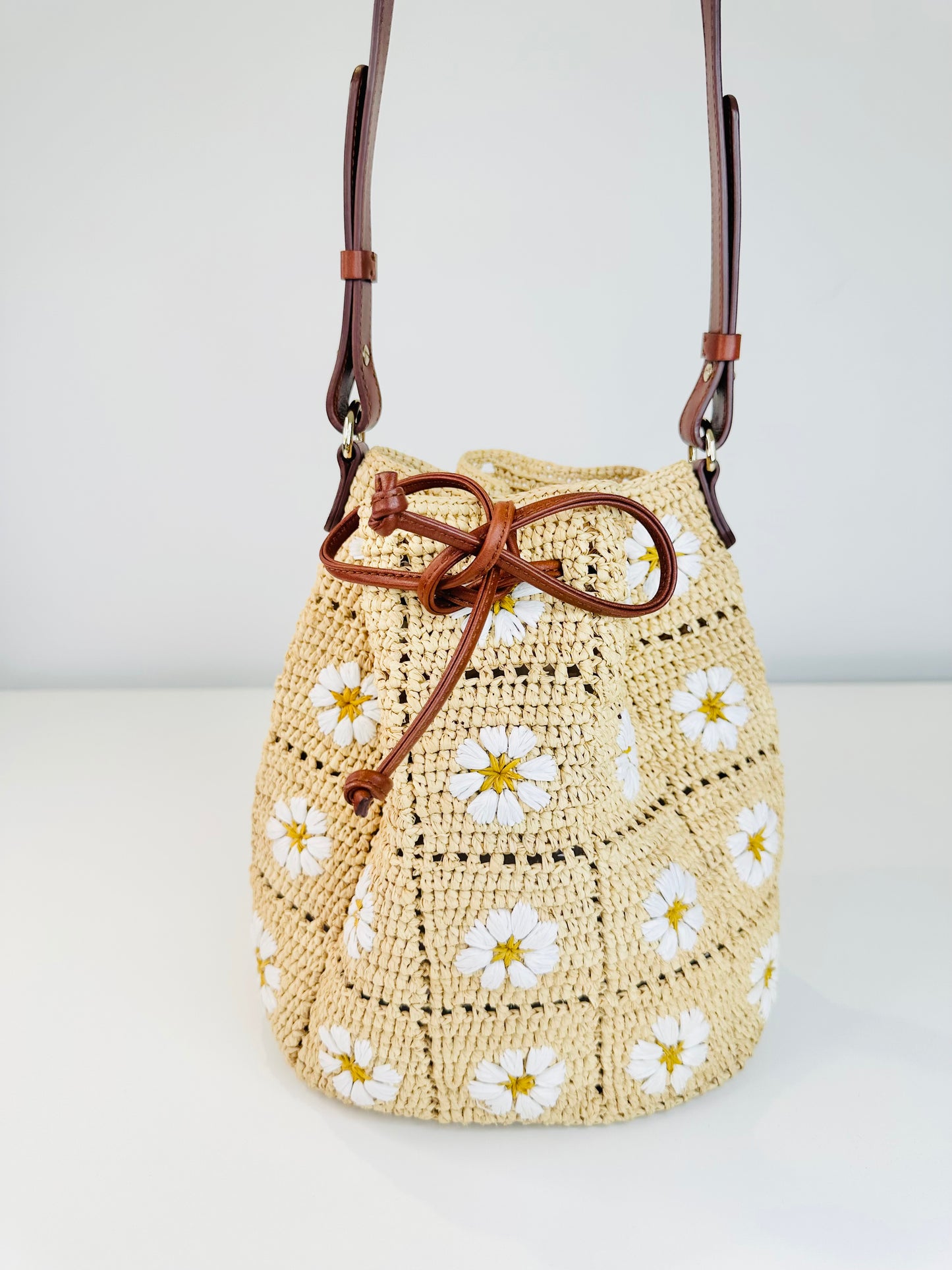 Raffia Bucket Bag