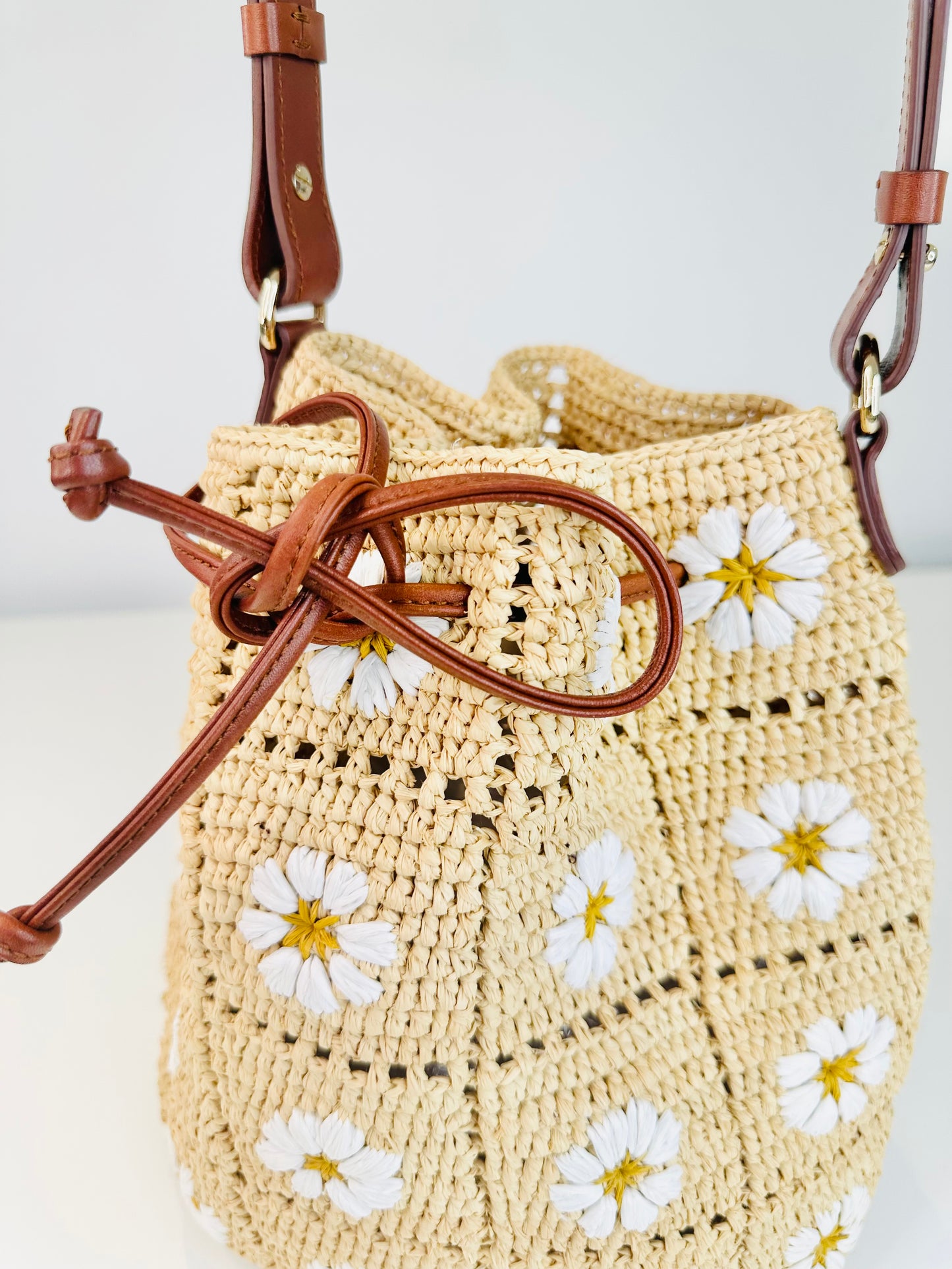Raffia Bucket Bag
