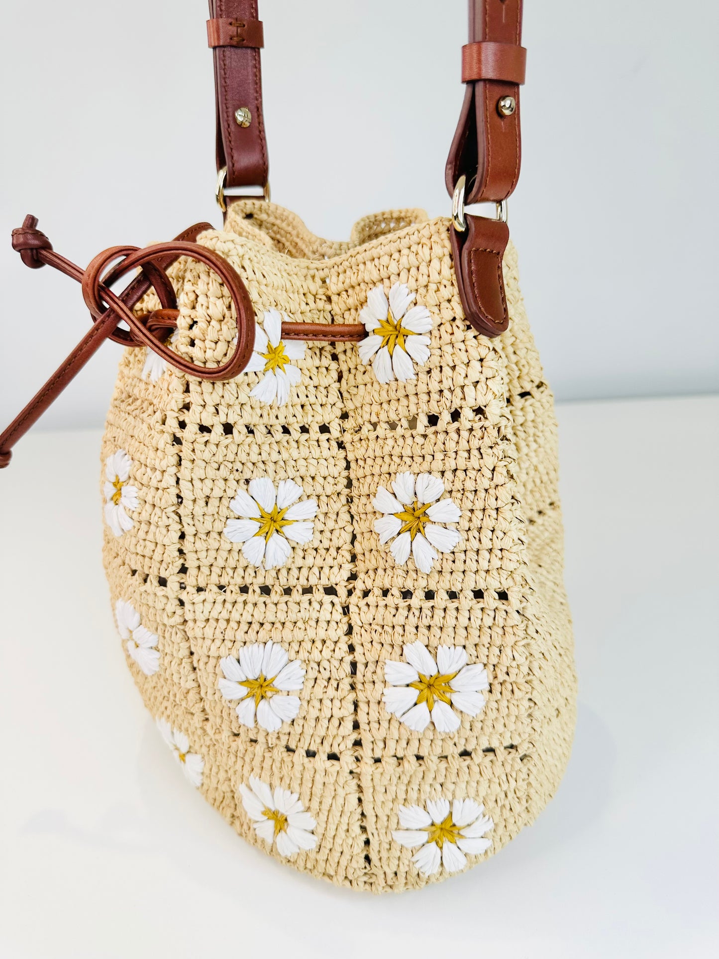 Raffia Bucket Bag