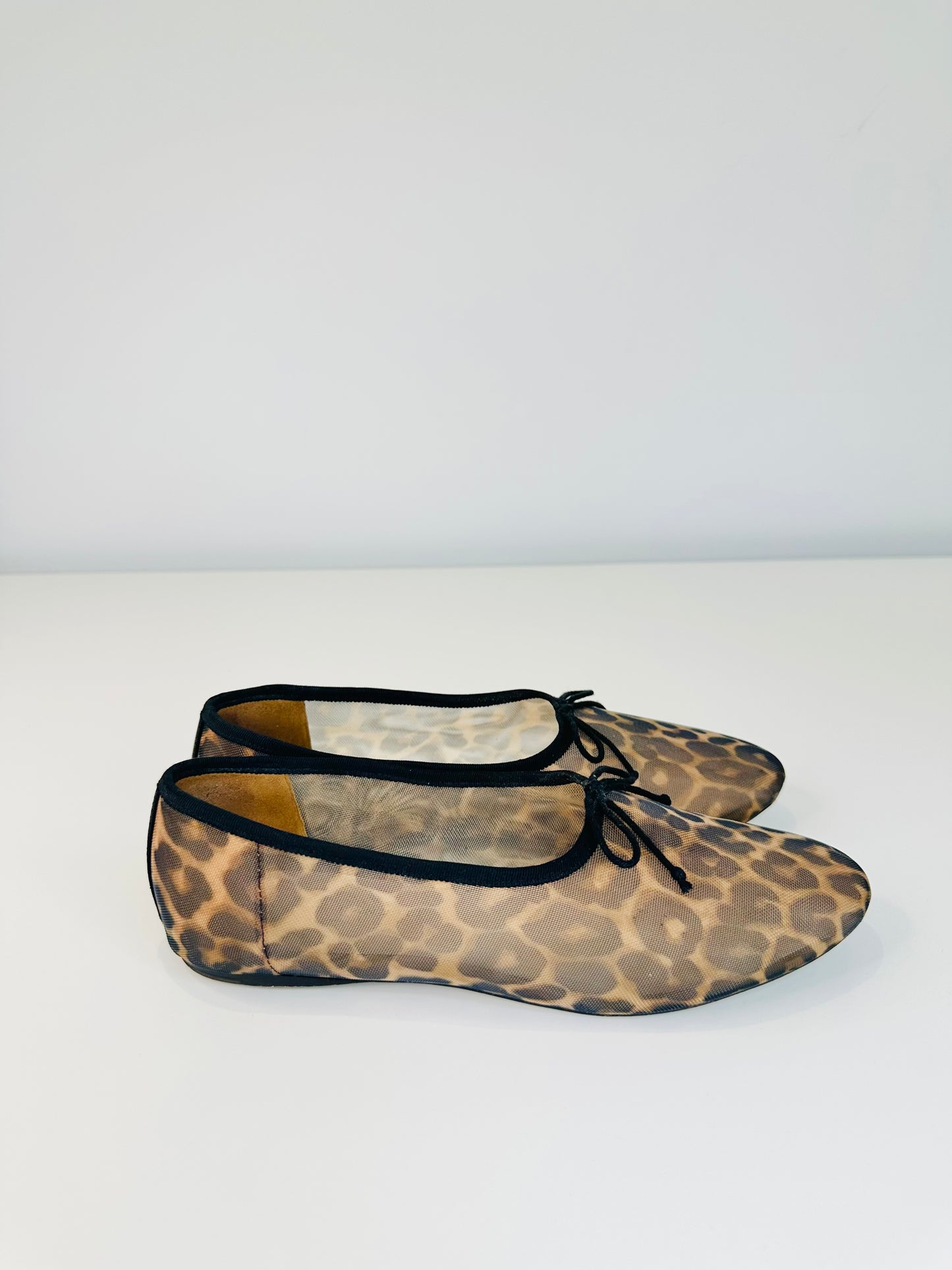 Landon Leopard Mesh Ballet Flats - Size 39.5