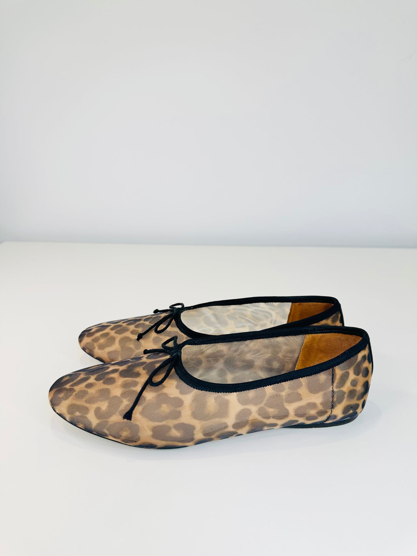 Landon Leopard Mesh Ballet Flats - Size 39.5