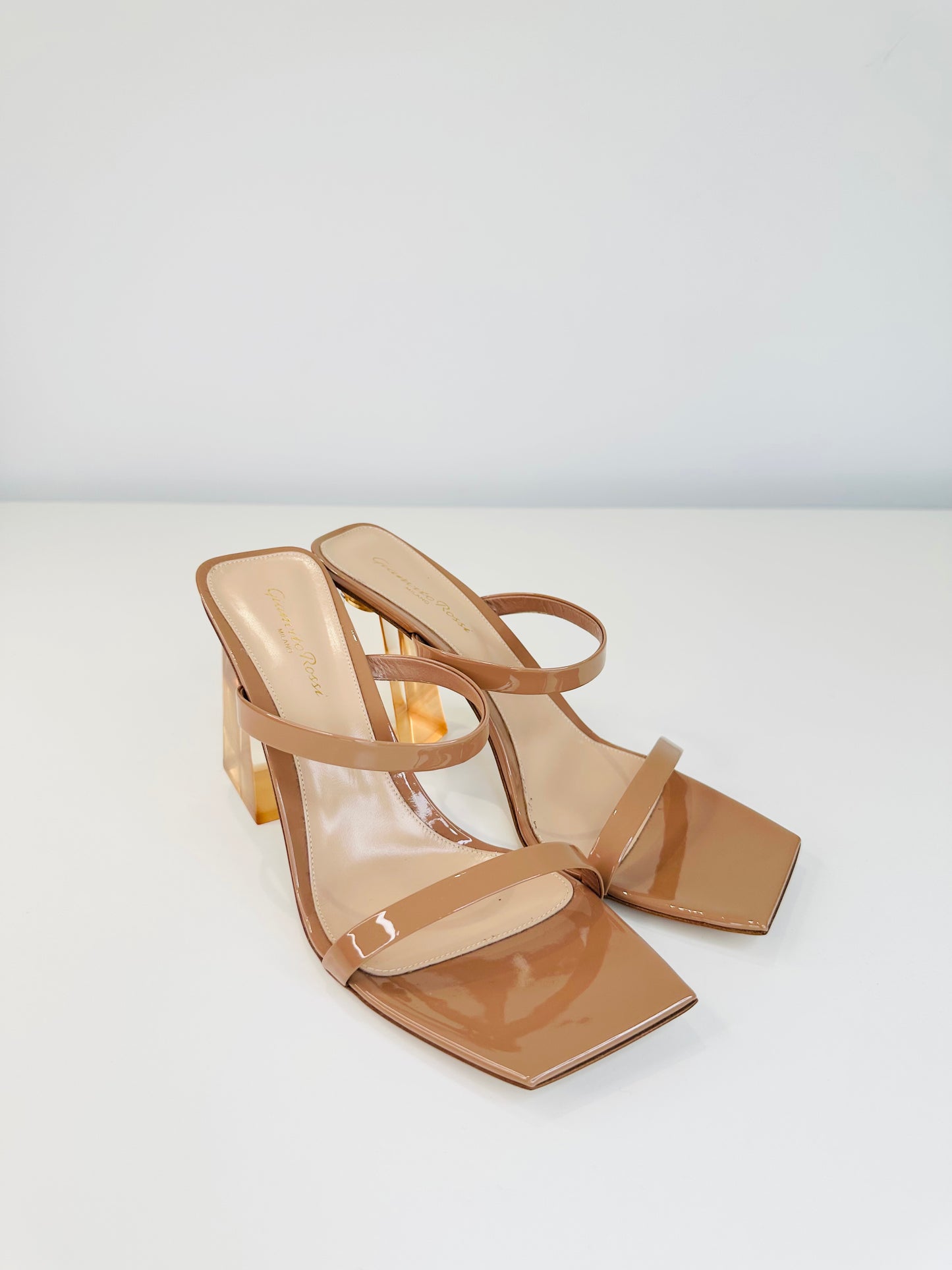 Vernice Patent Leather Sandals - Size 40.5