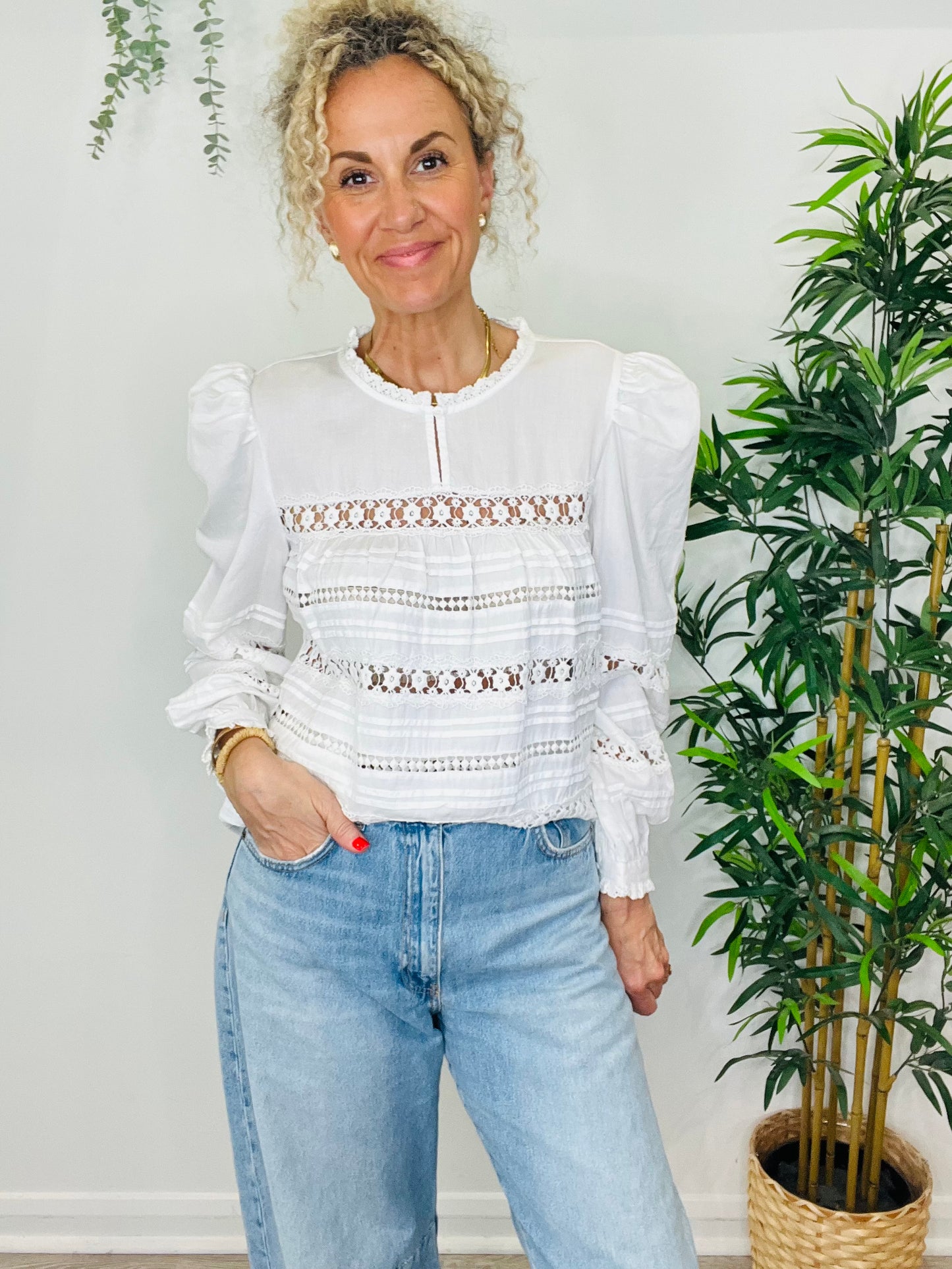 Crochet Detail Blouse - Size 3