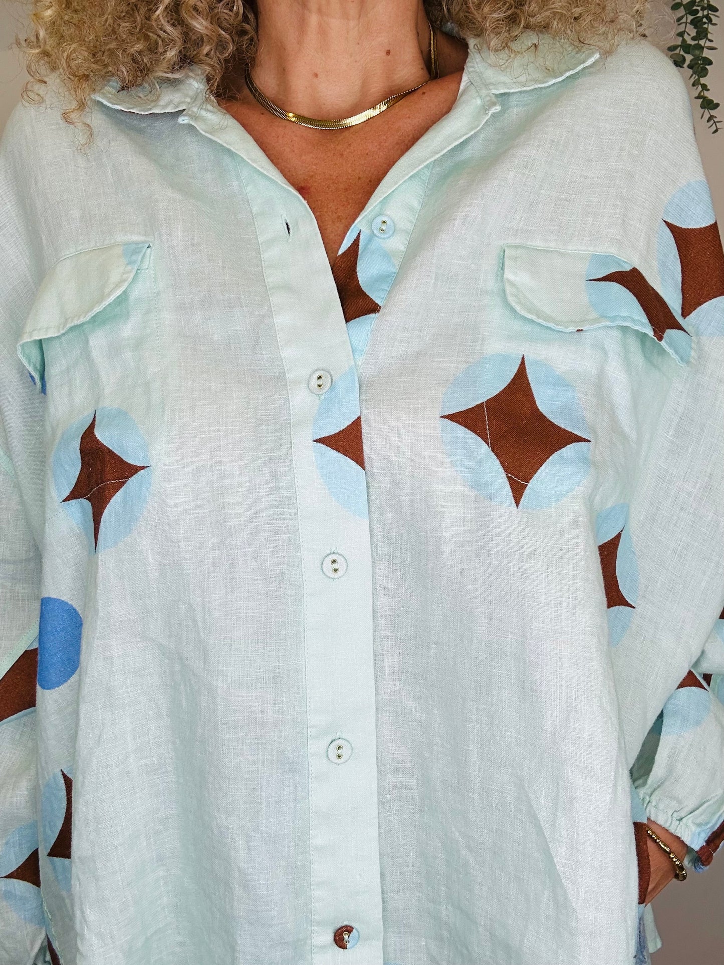Oversized Linen Shirt - O/S