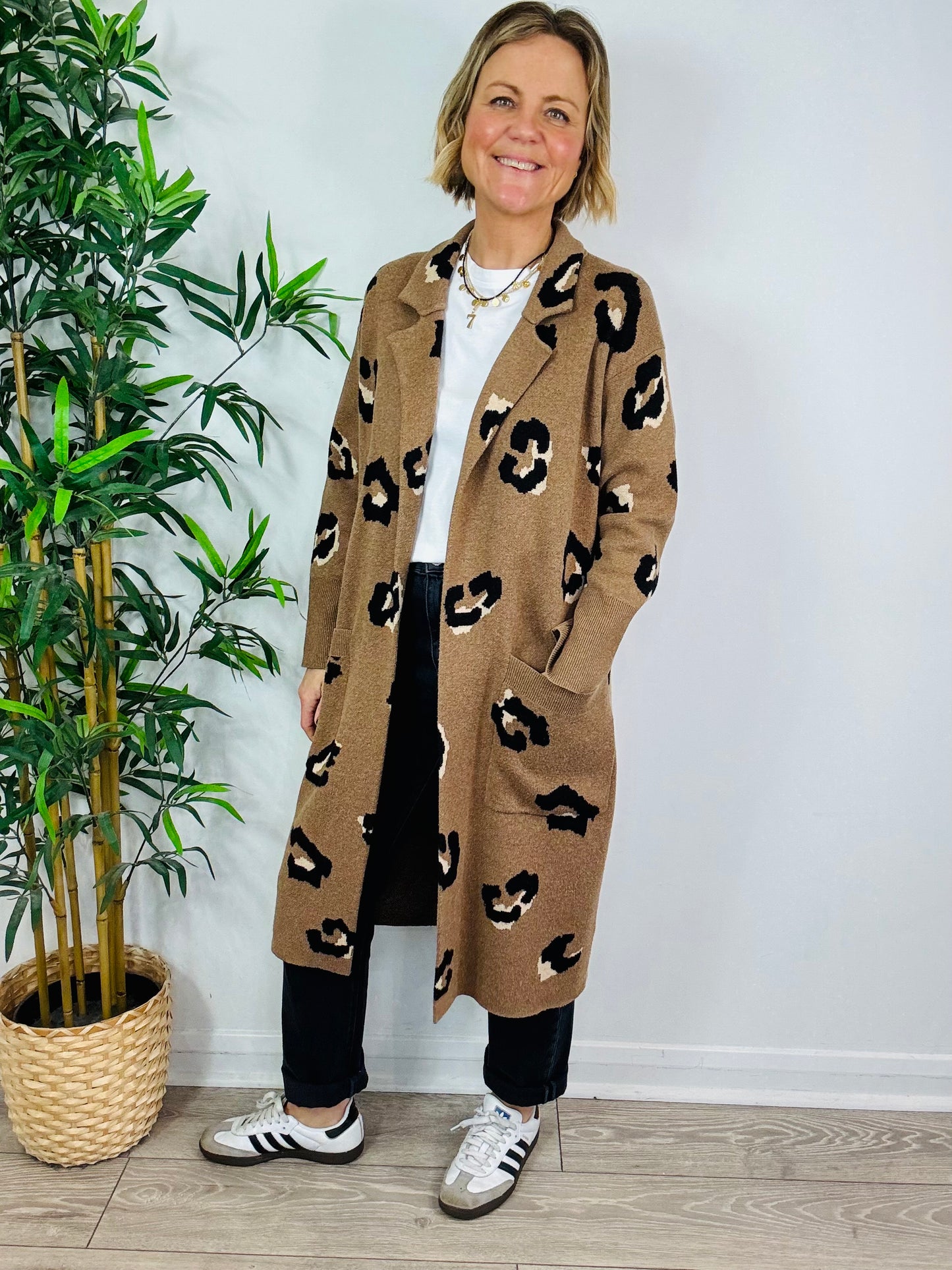 Leopard Print Cardigan - Size XS