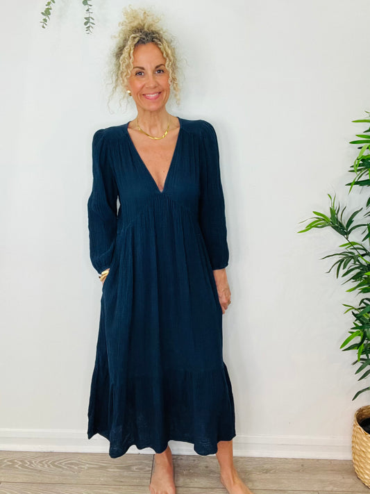 Cheesecloth Maxi Dress - Size M