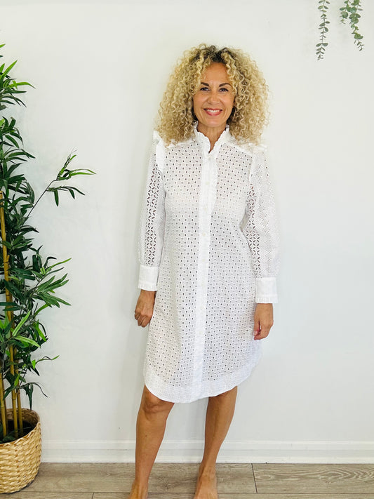Broderie Shirt Dress - Size 1