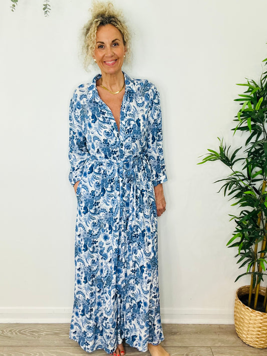 Maxi Shirt Dress - Size 14