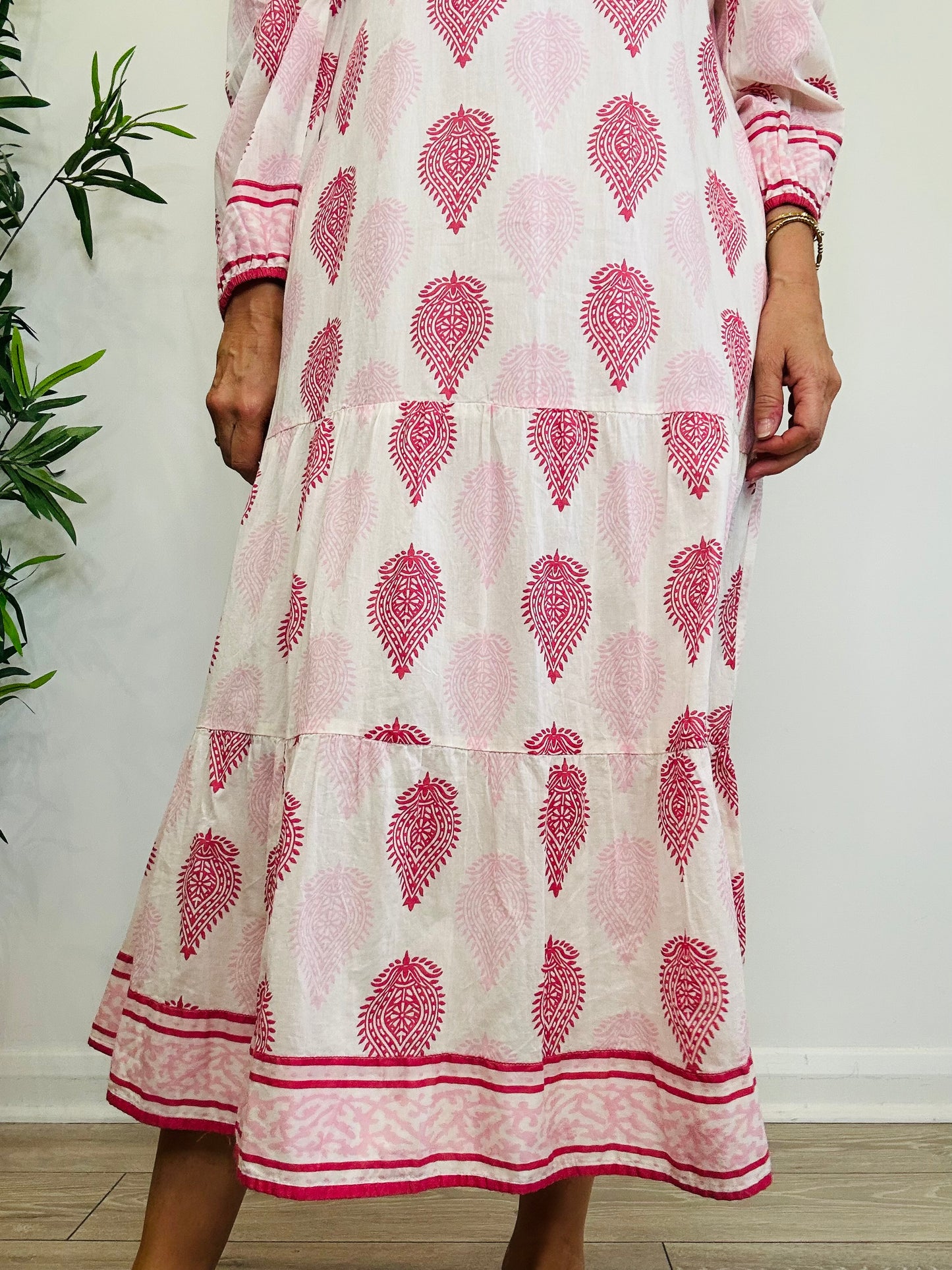 Patterned Cotton Dress - Size S