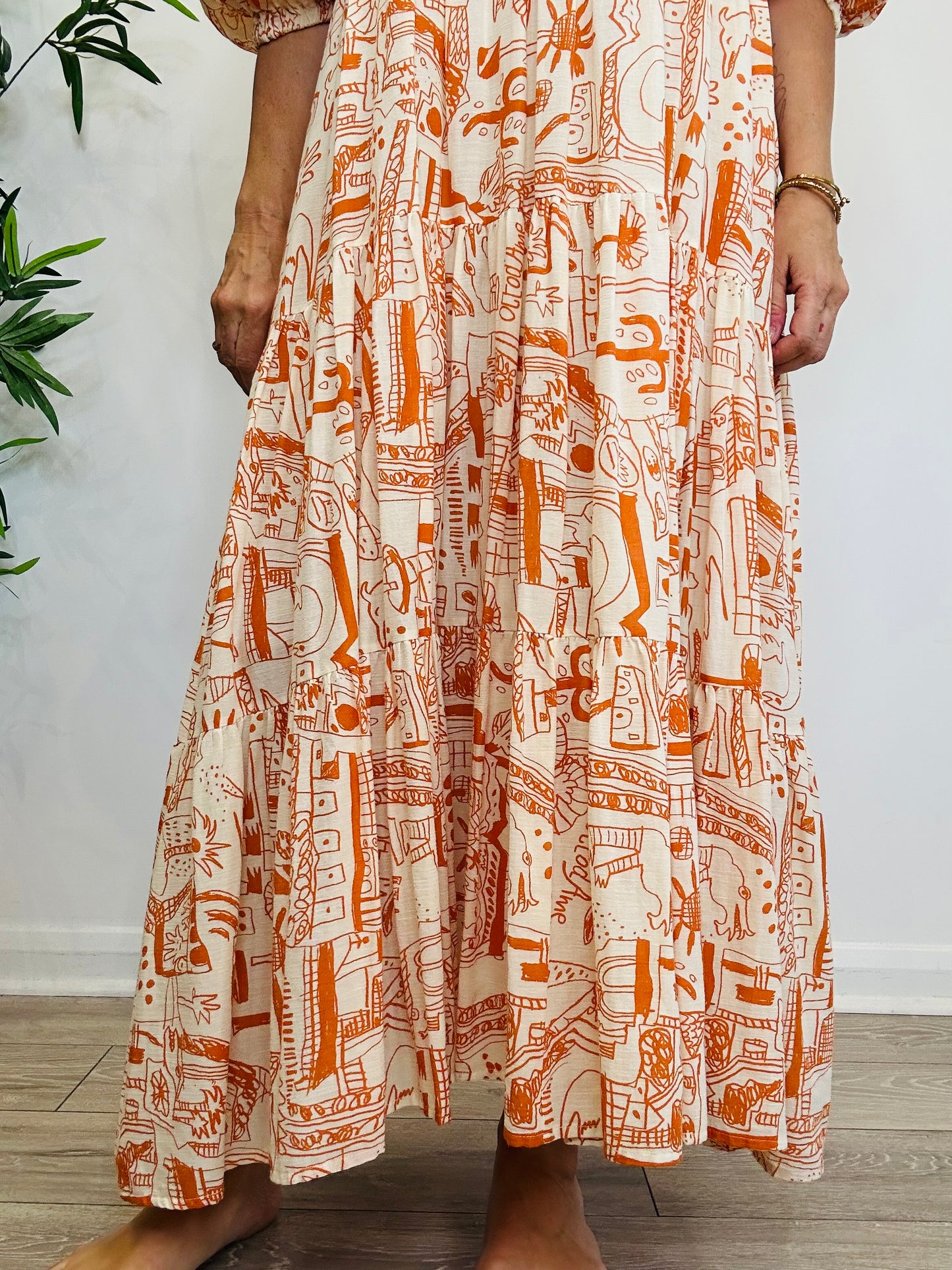 Tiered Cotton Dress - Size 10