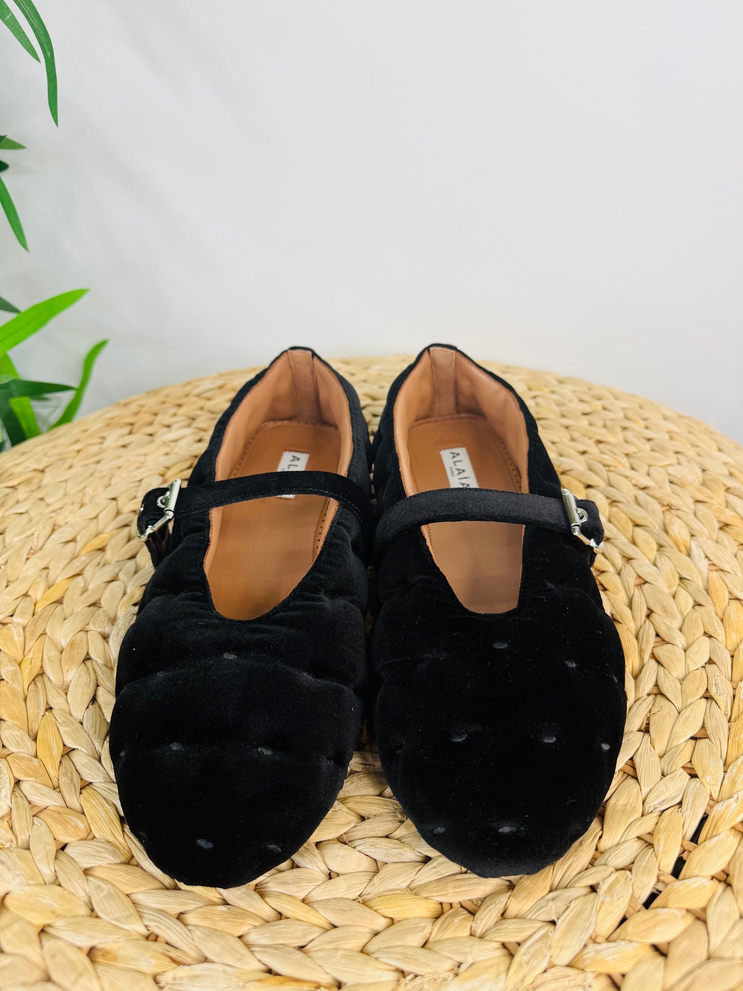 Velvet Ballerina Flats - Size 40