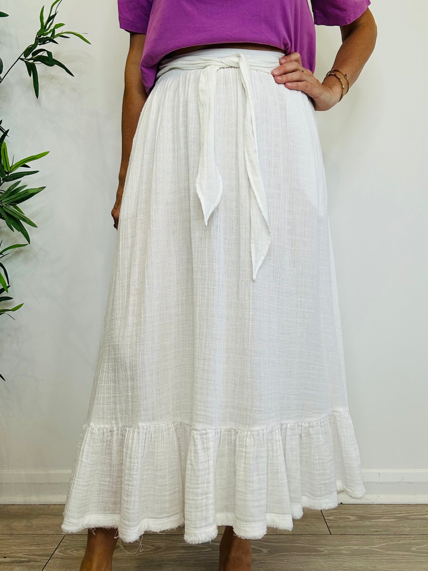 Cheesecloth Maxi Skirt - Size 1
