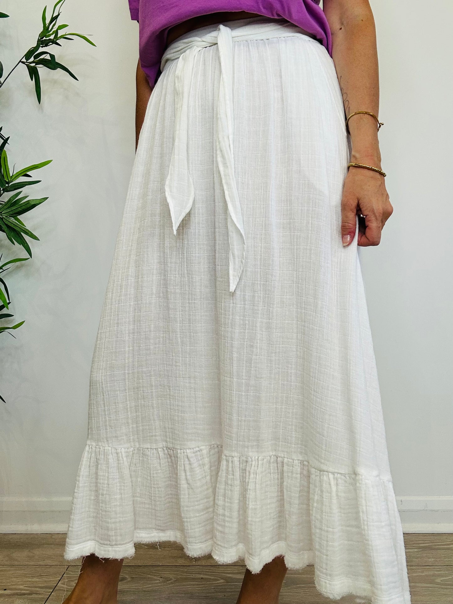 Cheesecloth Maxi Skirt - Size 1