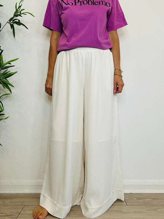 Wide Leg Trousers - Size S