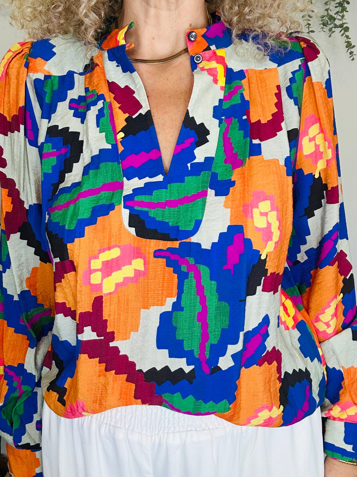 Patterned Blouse - Size 34