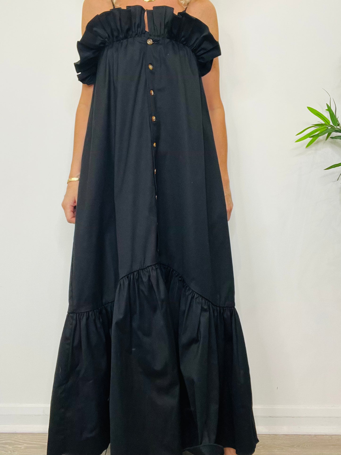 Frill Cotton Dress - Size M