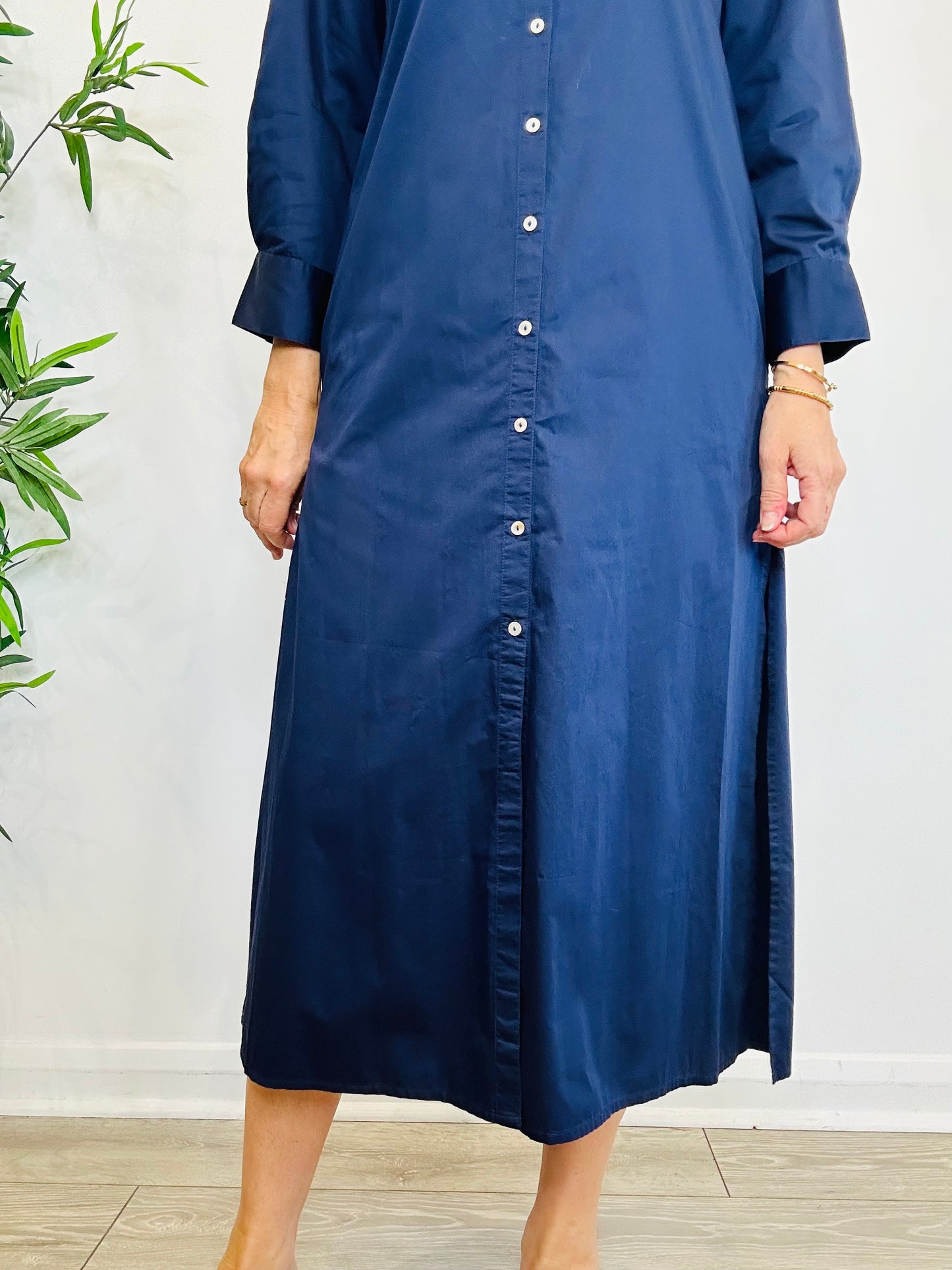 Cotton Shirt Dress - Size XS