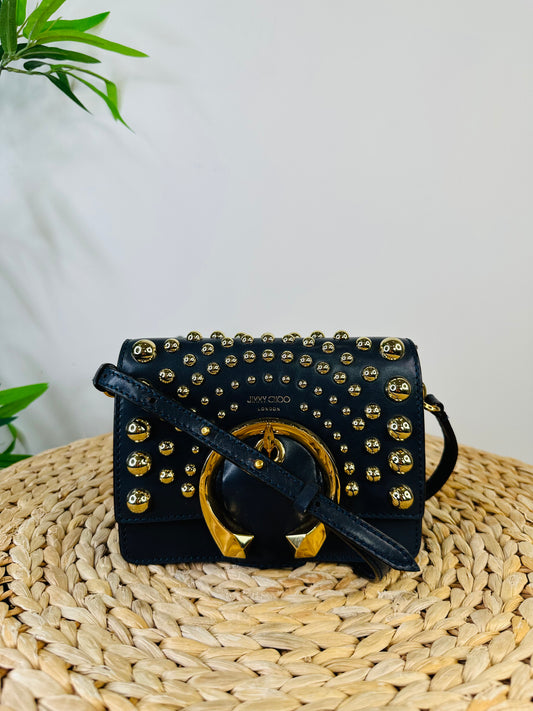 Studded Leather Crossbody Bag