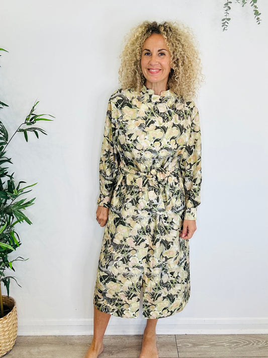 Silk Shirt Dress - Size 36