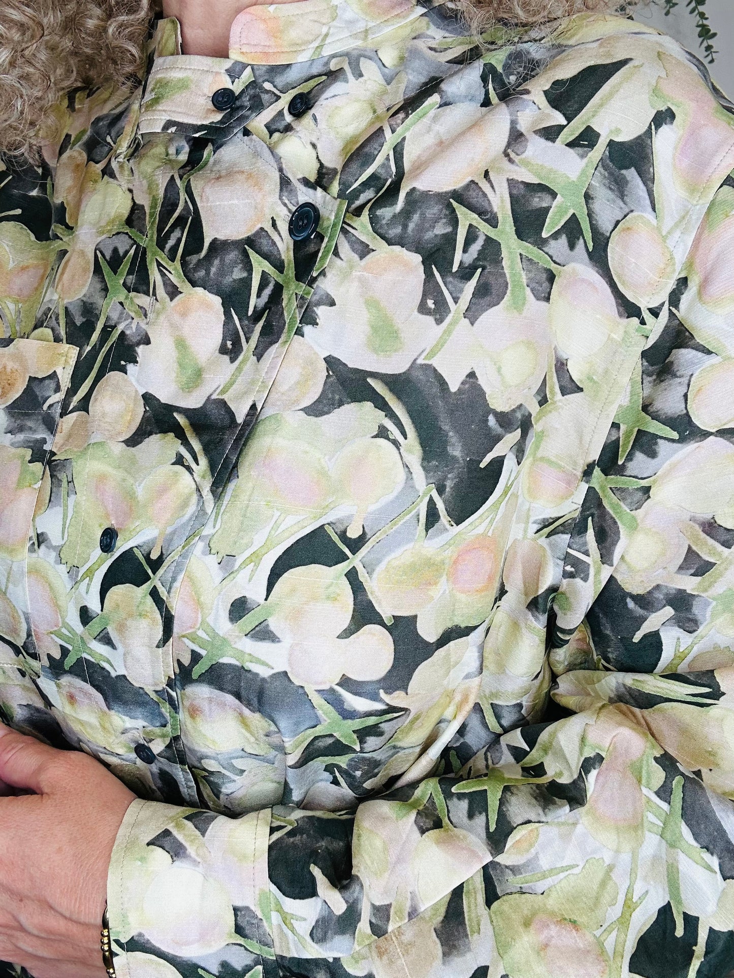 Silk Shirt Dress - Size 36