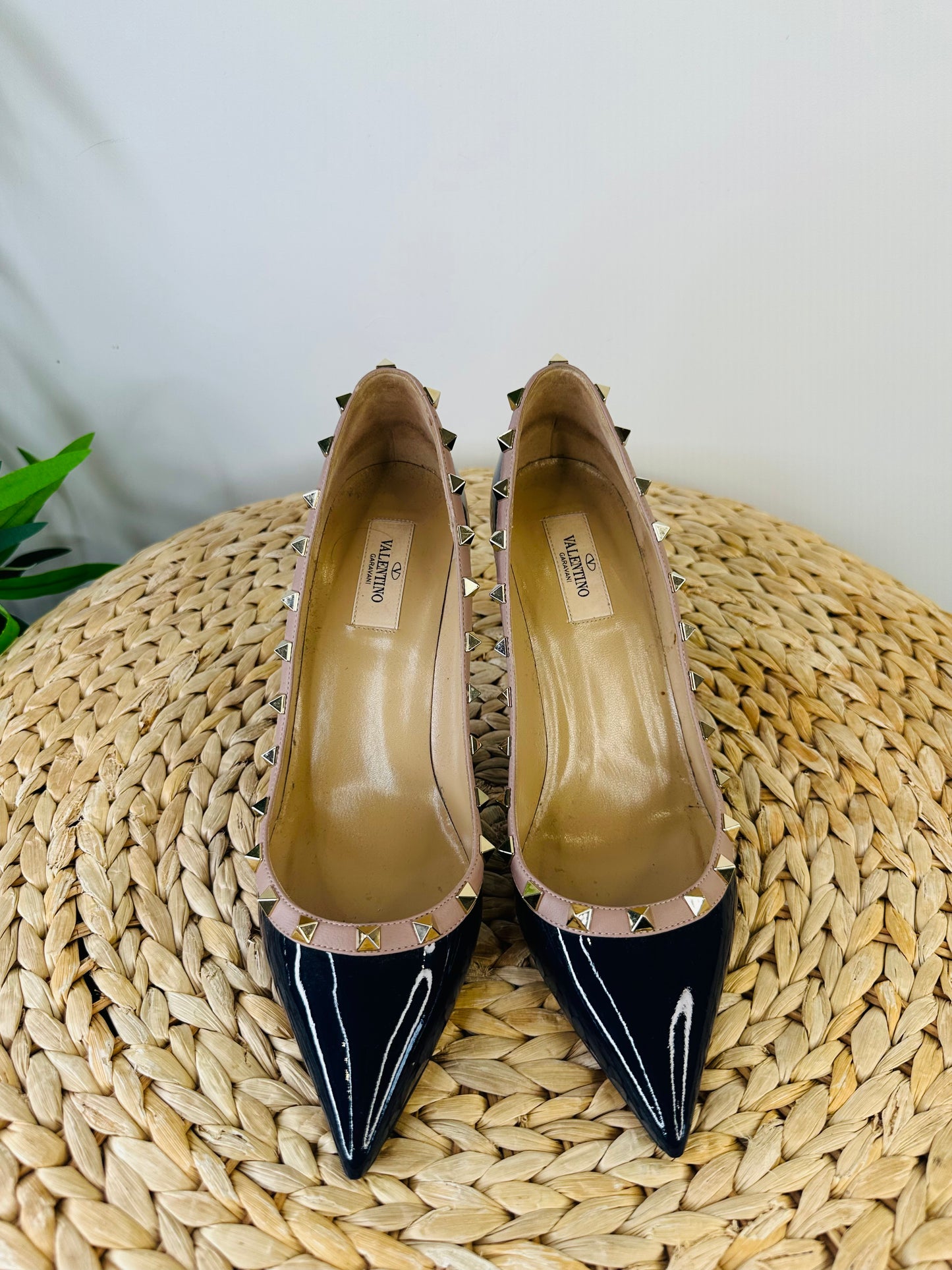Patent Leather Rockstud Pumps - Size 40.5