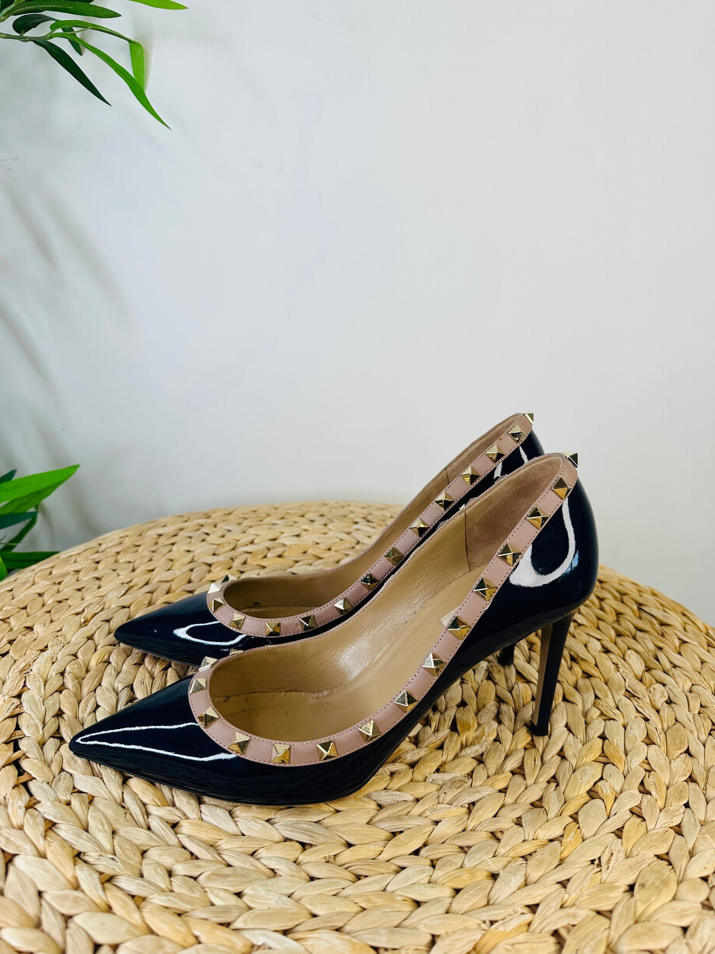 Patent Leather Rockstud Pumps - Size 40.5