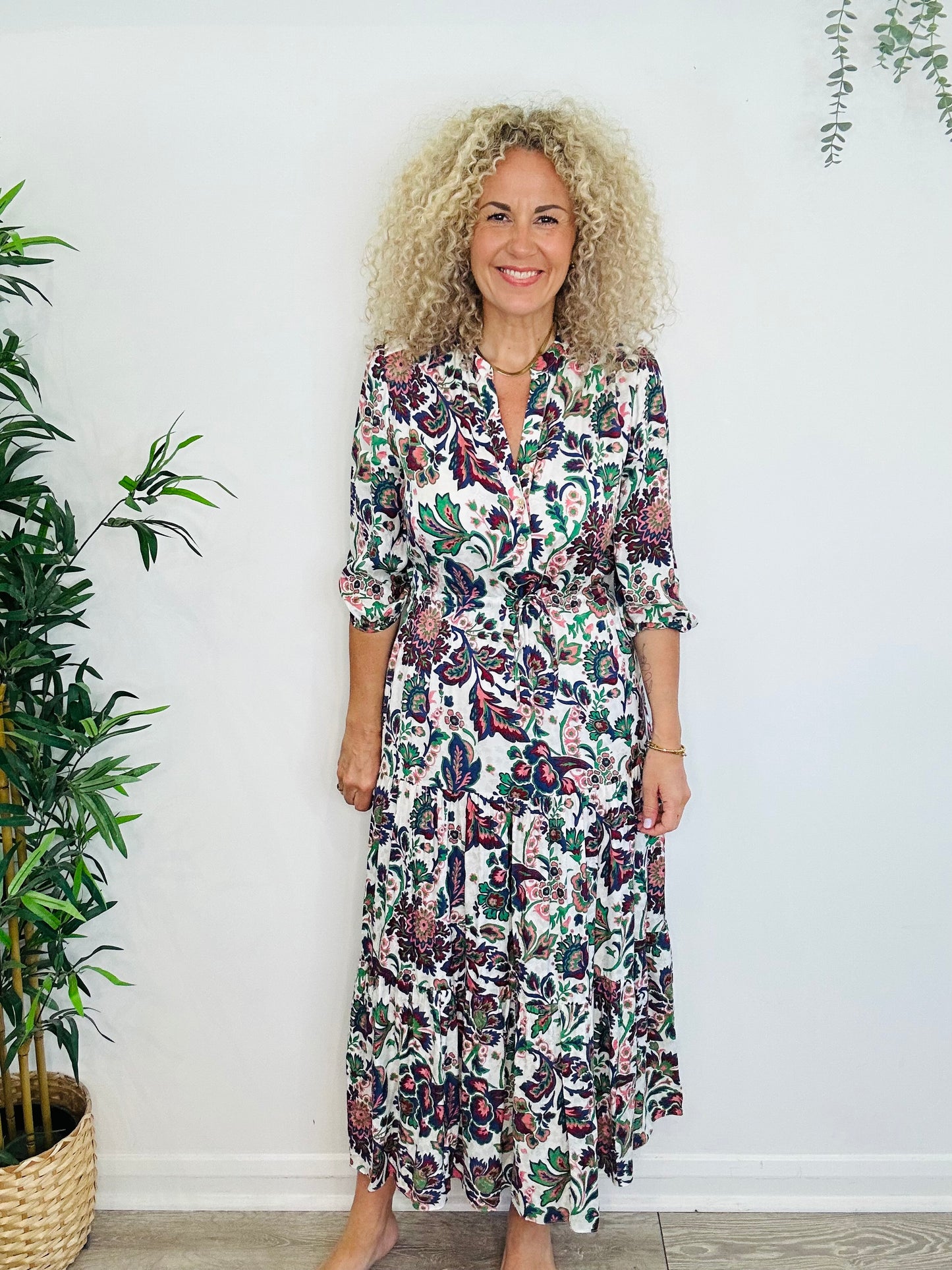 Patterned Maxi Dress - Size 38
