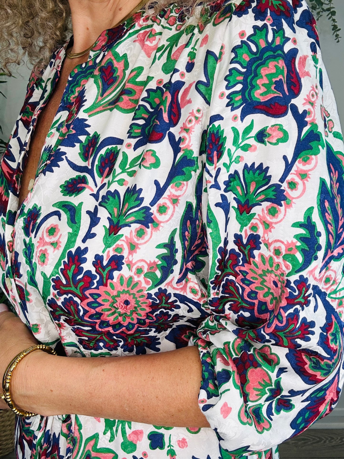 Patterned Maxi Dress - Size 38