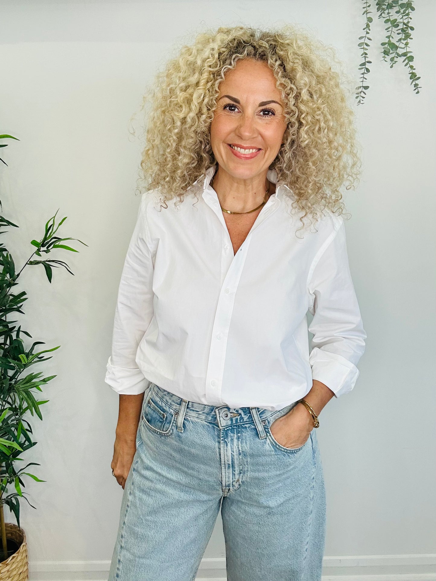 The Boyfriend Cotton Shirt - Size 14