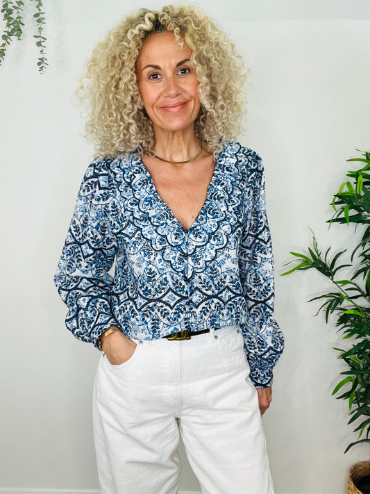 Floral Broderie Shirt - Size 40