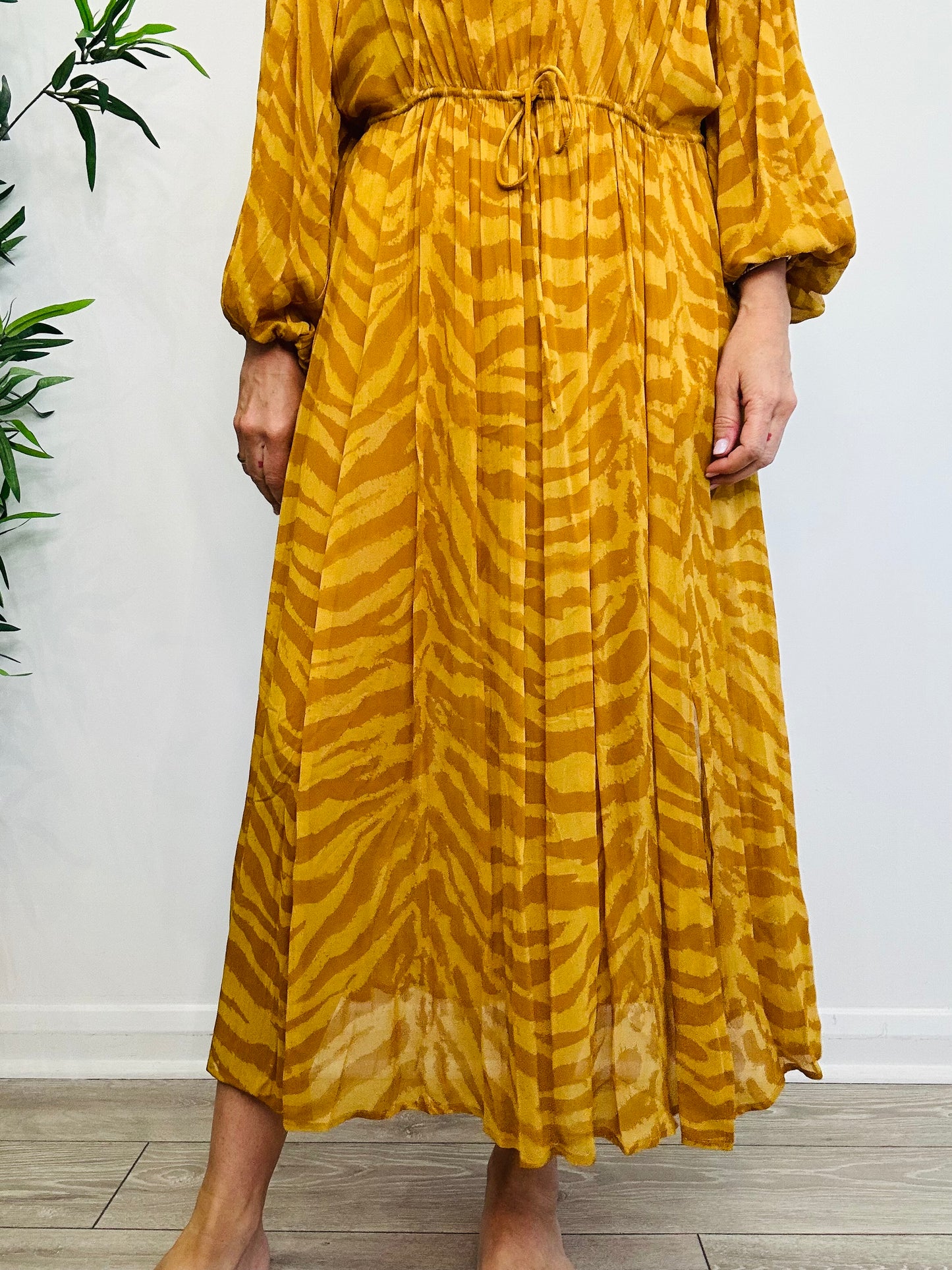 Sheer Maxi Dress - Size 34