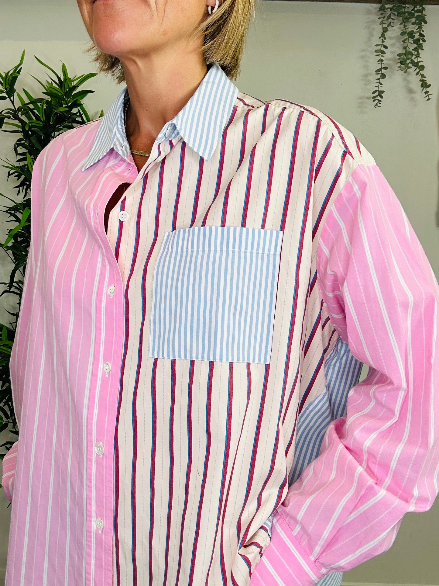 Striped Cotton Shirt - Size L
