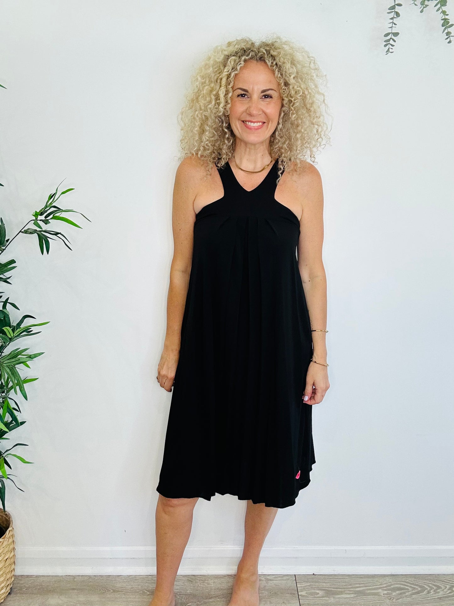Racer Neck Dress - Size L