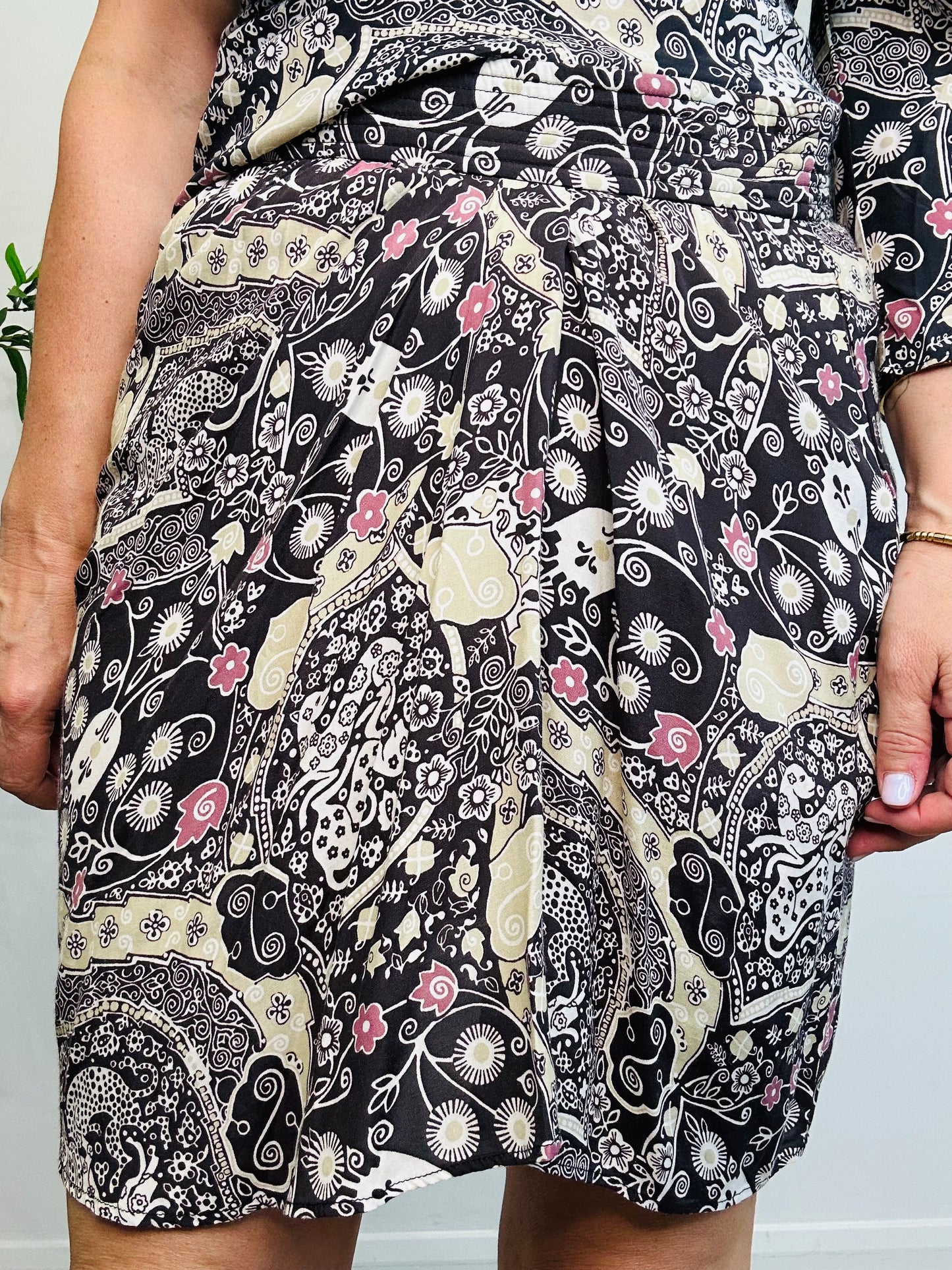 Patterned Top & Skirt Set - Size 38/40