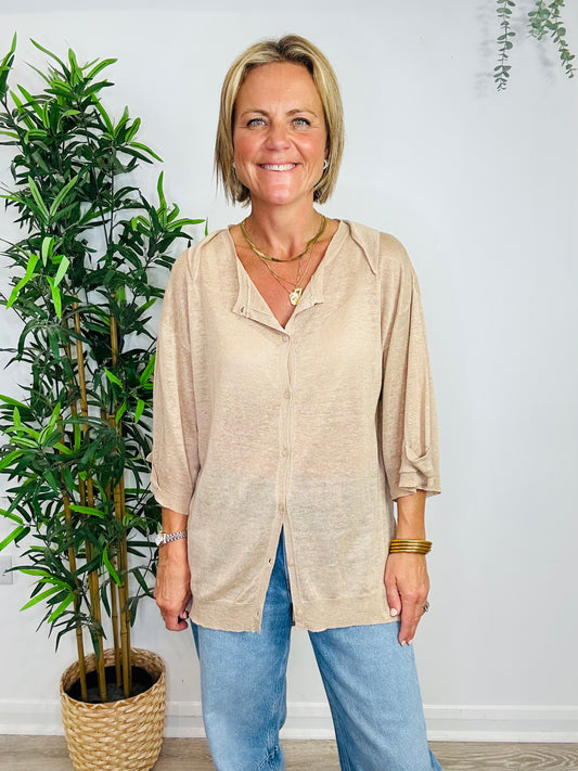 Linen Cardigan - Size L